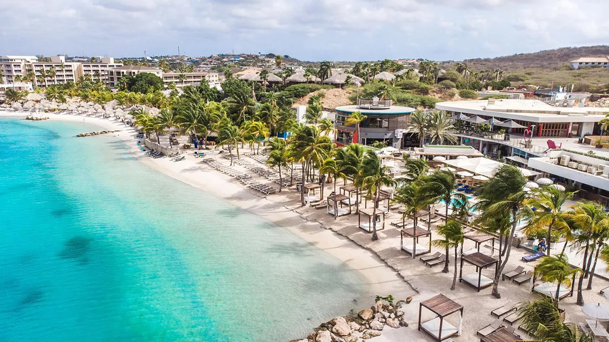 caribbean beaches blue water and huts on sand