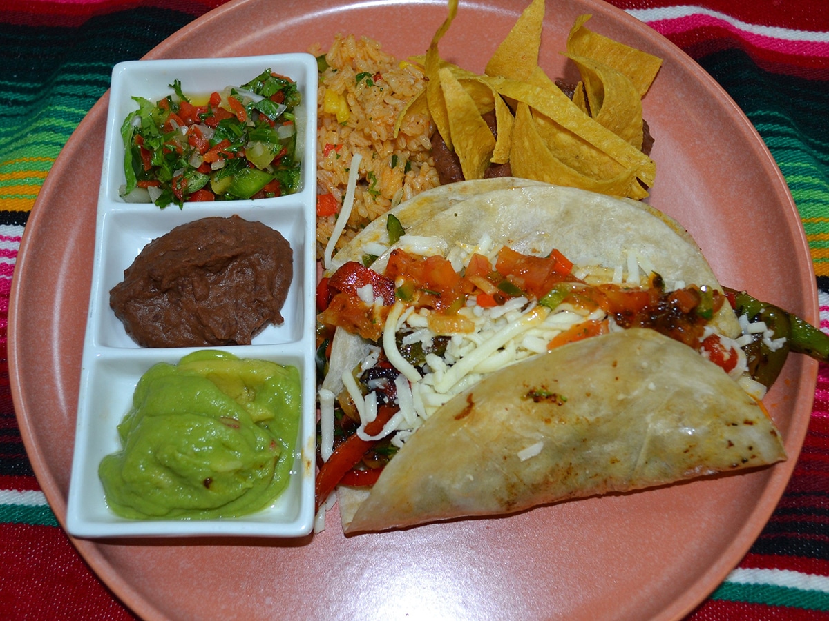 mexican food on a plate