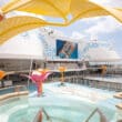 pool deck with canopy on cruise ship