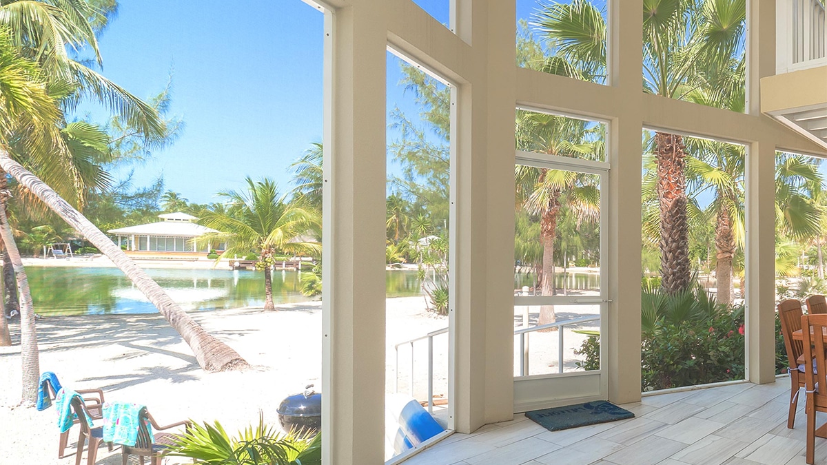 Cayman Kai Window with Beach