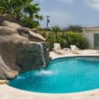 aruba home with waterfall