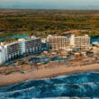 large resort on golden sand beach in mazatlan