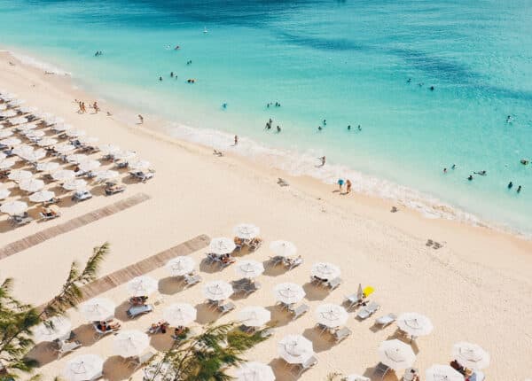 umbrellas on the beach at the westin