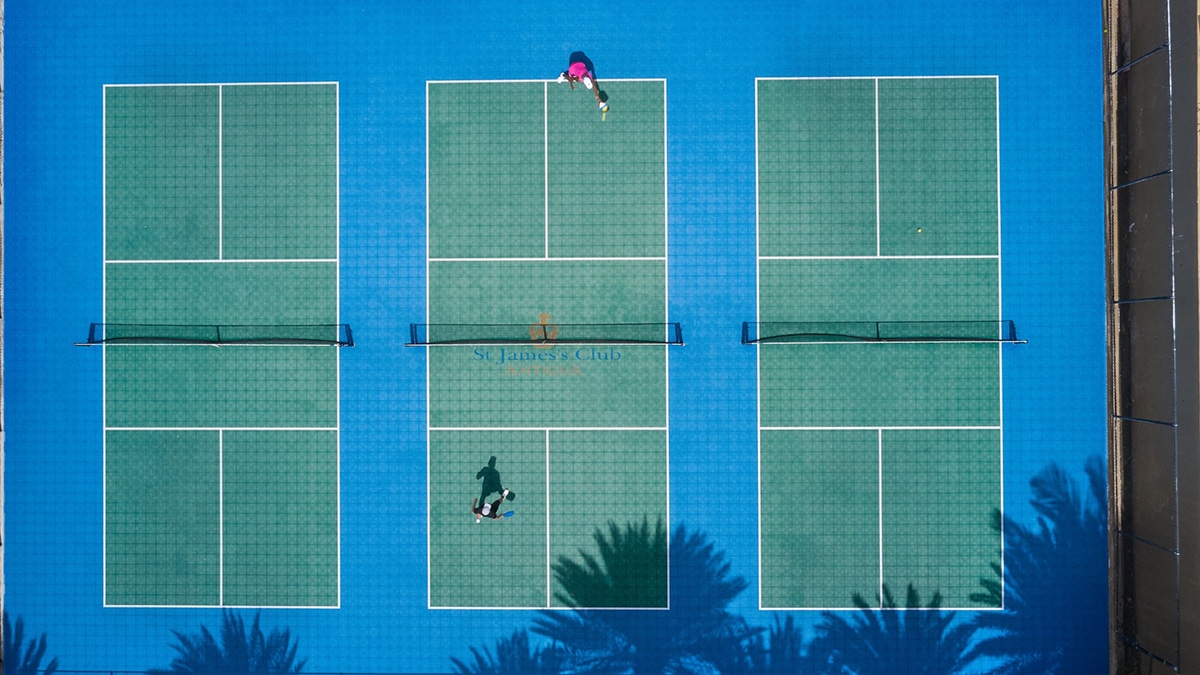 people playing pickleball