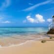 beach with blue sky in barbados