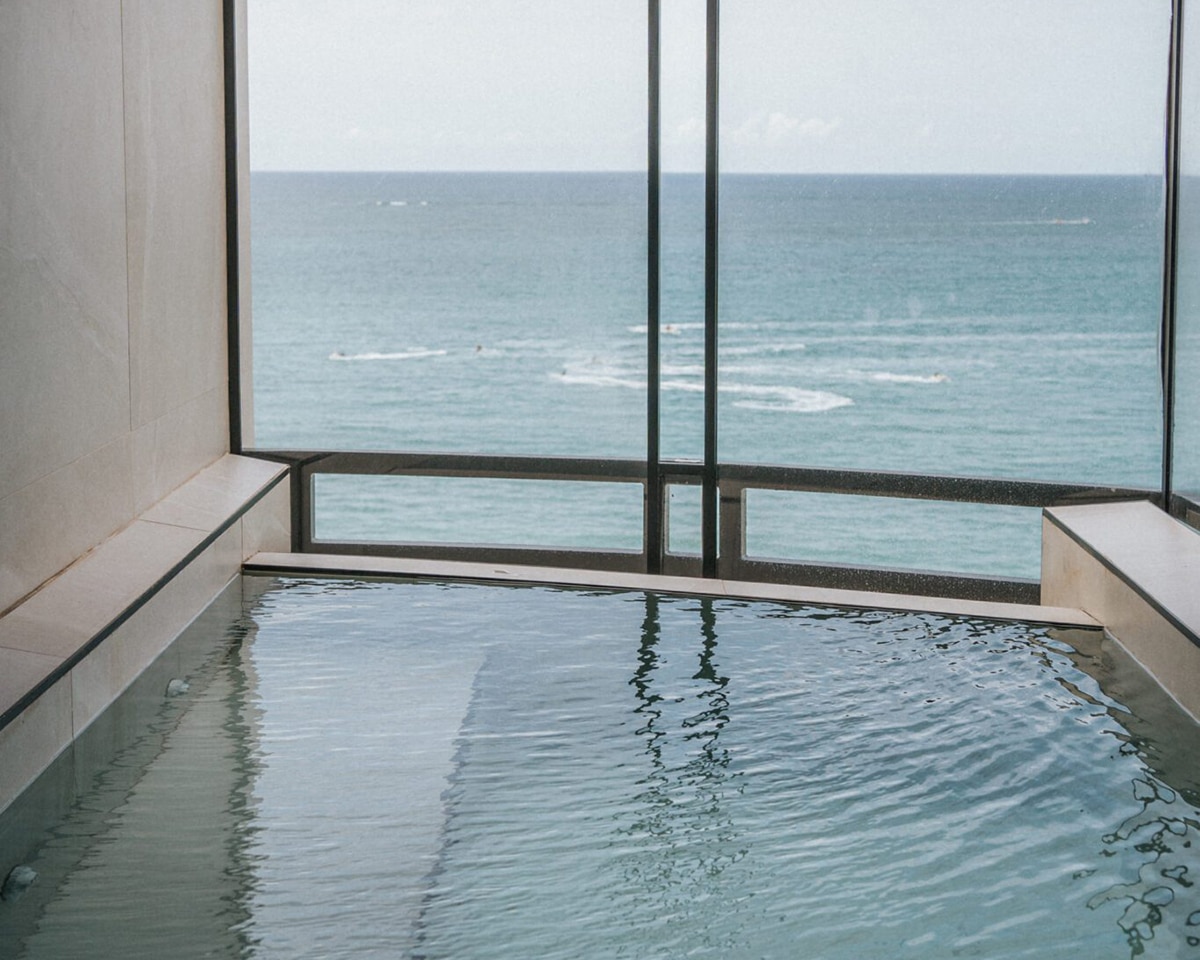 plunge pool with ocean view