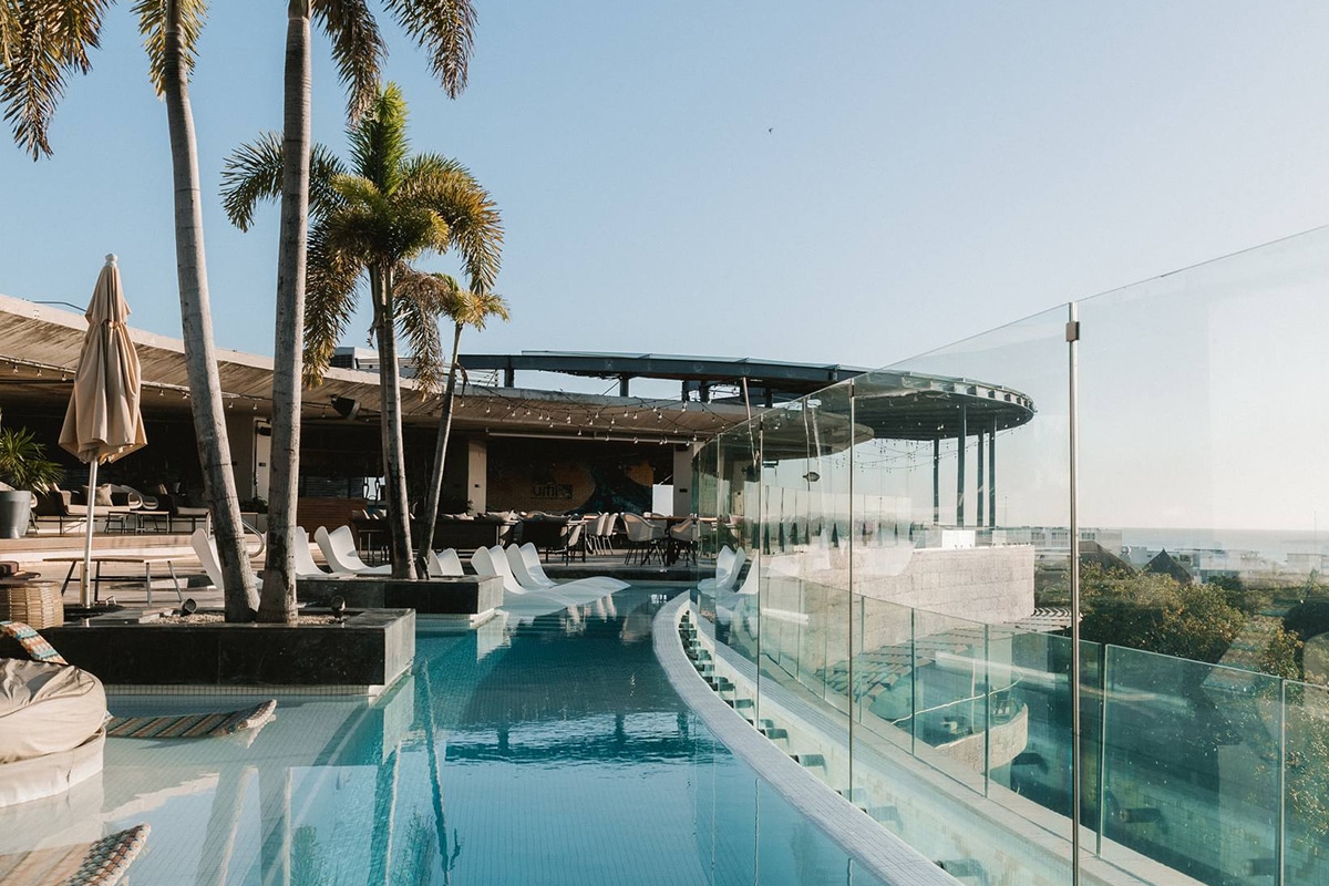 playa del carmen hotels pool deck with rooftop